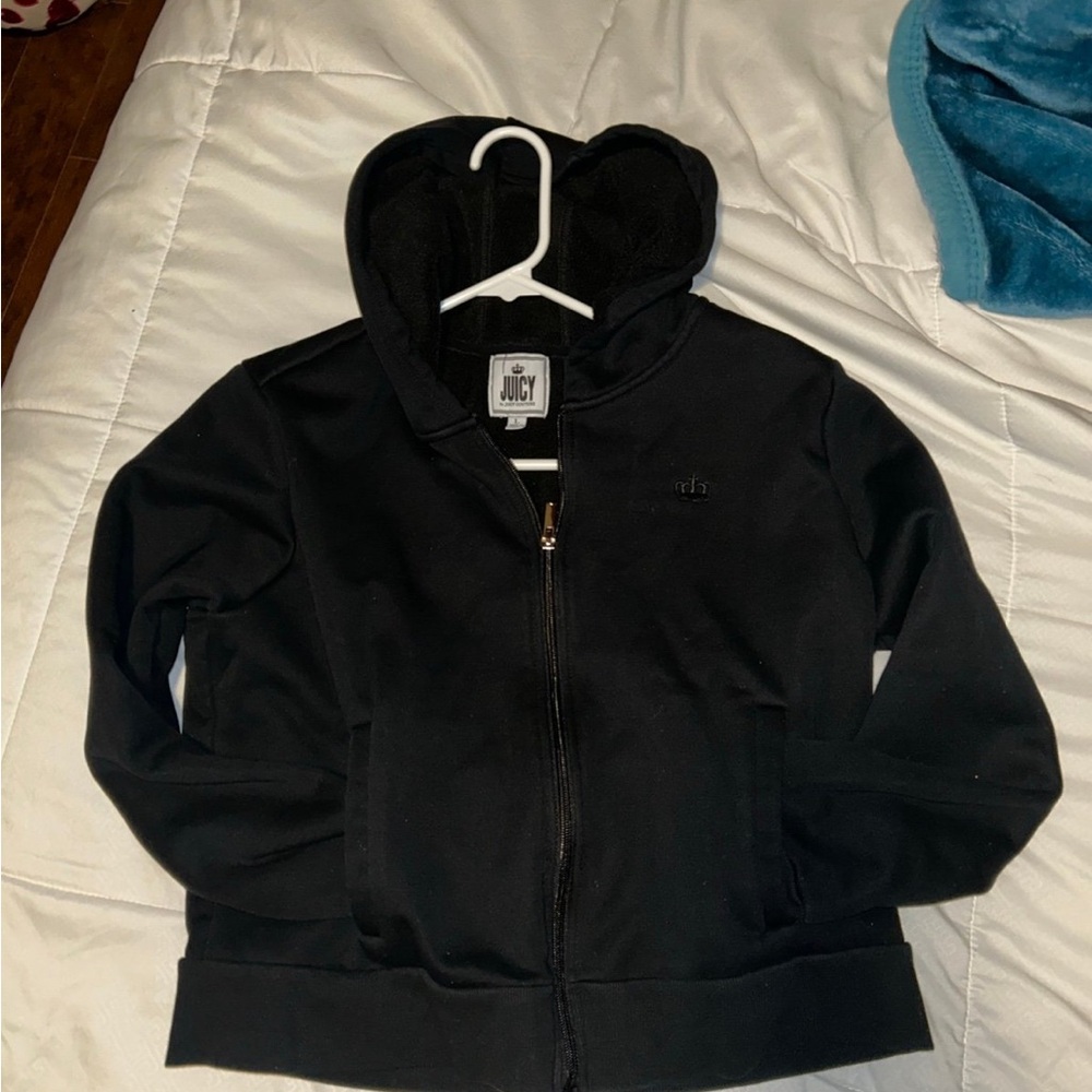 Juicy Couture Kids Black Zip-Up Hoodie